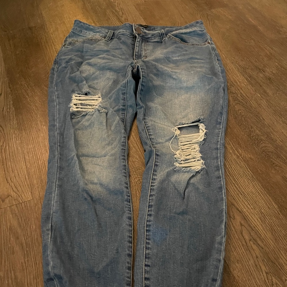 Distressed jeans